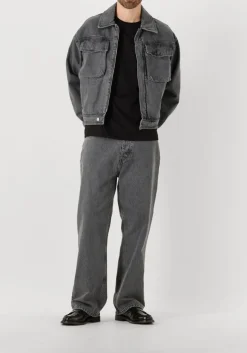 FILLING PIECES donkergrijze straight leg jeans denim pants washed donkergrijs Clearance