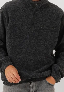FORÉT donkergrijze forét trui elm half zip sweatshirt donkergrijs Online