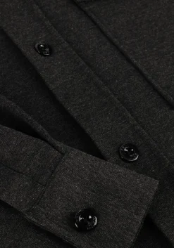 GENTI donkergrijze overshirt midtown relaxed fit donkergrijs