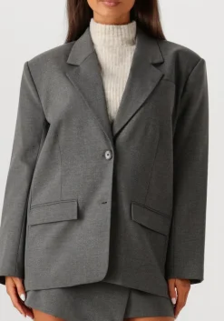 GESTUZ donkergrijze blazer gzpaula melange oz blazer donkergrijs Outlet