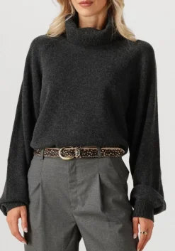 GESTUZ donkergrijze trui manzigz wool rollneck donkergrijs Clearance