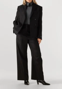 HERSKIND donkergrijze wijde broek powel wool pants donkergrijs Sale