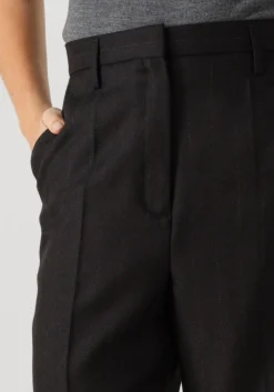 HERSKIND donkergrijze wijde broek powel wool pants donkergrijs Sale