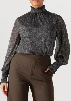 MOS MOSH donkergrijze top mmximena glam ls blouse donkergrijs