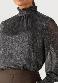 MOS MOSH donkergrijze top mmximena glam ls blouse donkergrijs