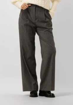SECOND FEMALE donkergrijze pantalon hollanda trousers donkergrijs Clearance