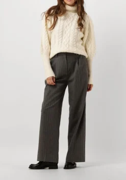 SECOND FEMALE donkergrijze pantalon hollanda trousers donkergrijs Clearance