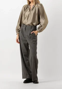 SECOND FEMALE donkergrijze pantalon hollanda trousers donkergrijs Clearance