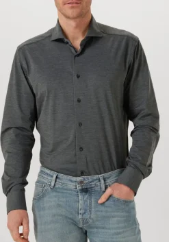 XACUS donkergrijze casual overhemd active 91617 520ml donkergrijs