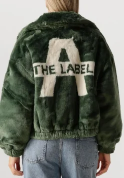 ALIX THE LABEL e faux fur jas faux fur coat donkergroen Sale