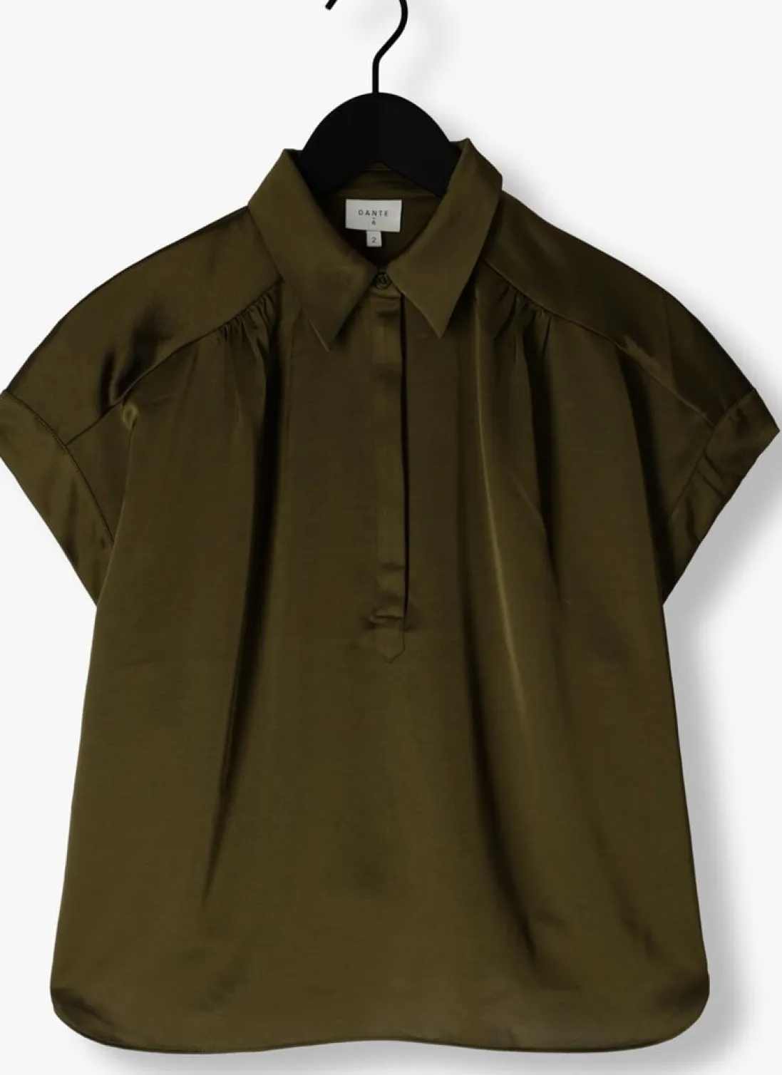 DANTE6 e top zijden top donkergroen