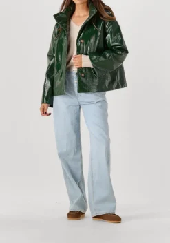 MON FRAC e jack short jacket cracquele - lined matelass donkergroen Clearance