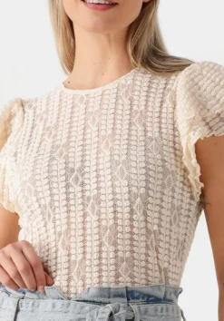 DANTE6 top marlowe lace volant top ecru Sale