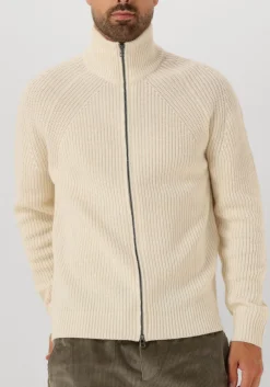 FORÉT forét trui delta wool zip knit ecru Online