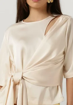 GESTUZ top harper knot blouse ecru Discount