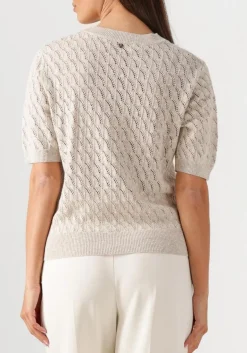 MOS MOSH t-shirt mmkarin marisol ss linen knit ecru Online