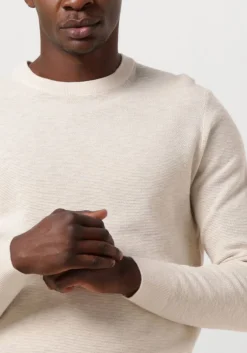 PROFUOMO trui structure crew neck ecru Hot