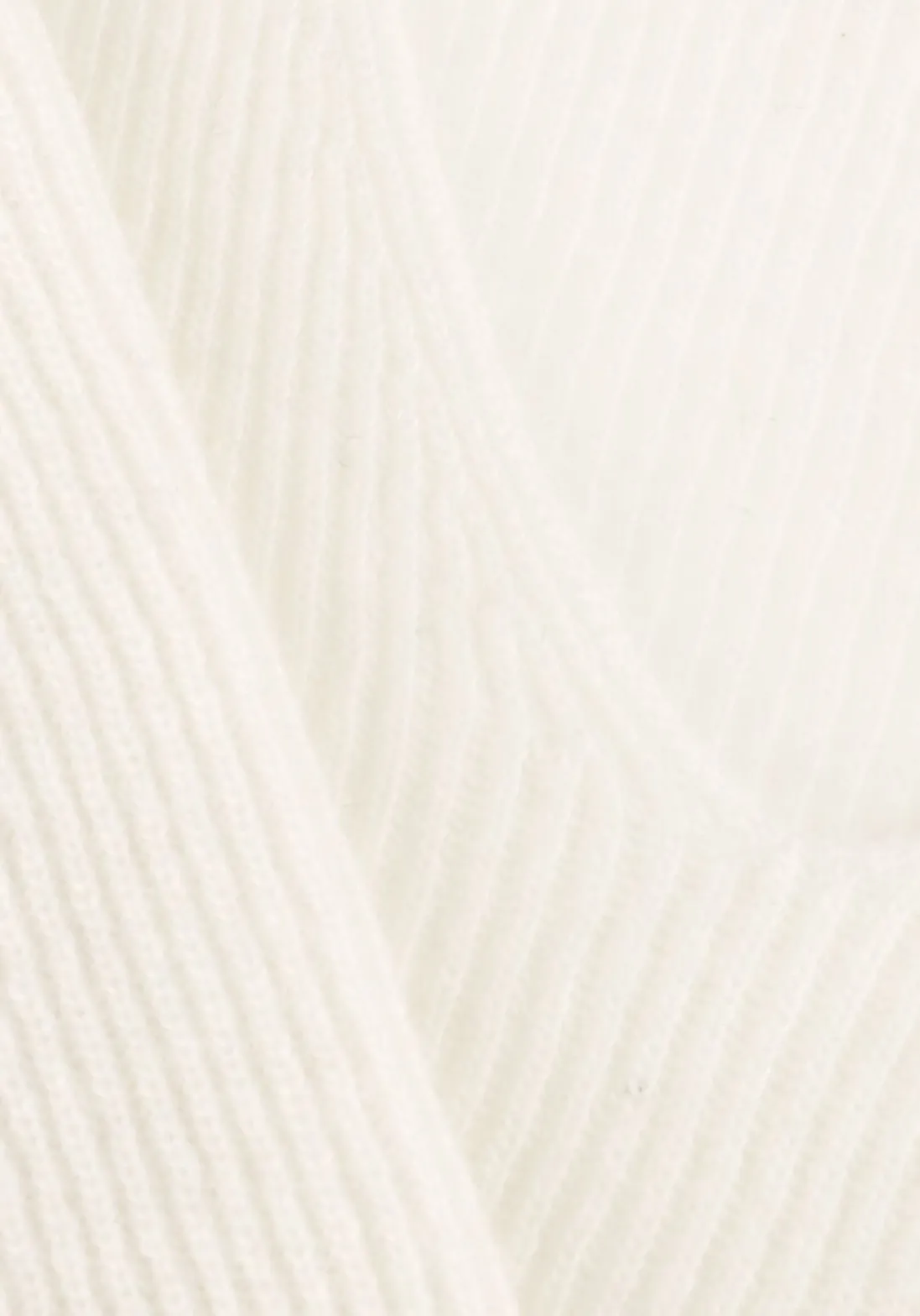 RESORT FINEST trui v-neck rib knit ecru Best