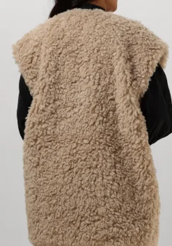 RUBY TUESDAY gilet chrissie fake fur long gilet ecru Best