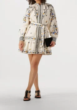 SCARLETT POPPIES mini jurk fiucci short dress ecru Best