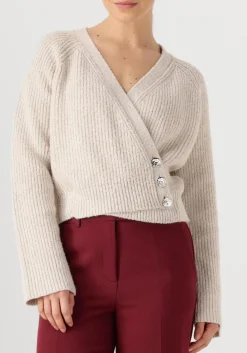 SECOND FEMALE vest gerda knit cardigan ecru Best