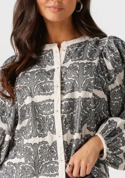 SUMMUM blouses longsleeve bouse tile embroidery ecru Discount
