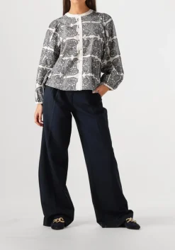 SUMMUM blouses longsleeve bouse tile embroidery ecru Discount