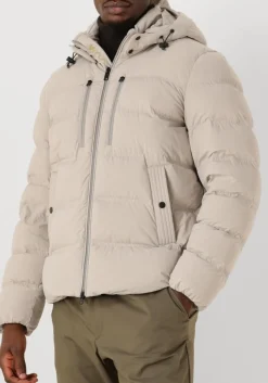 WOOLRICH ecru gewatteerde jas matt stretch puffer jacket beige Hot