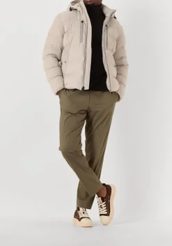 WOOLRICH ecru gewatteerde jas matt stretch puffer jacket beige Hot