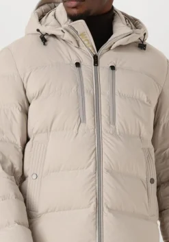 WOOLRICH ecru gewatteerde jas matt stretch puffer jacket beige Hot