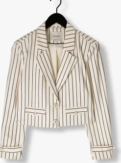 AAIKO blazer ines stripe co 570 gebroken wit Clearance