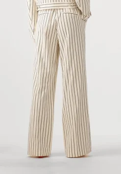 AAIKO pantalon sonja stripe co 570 gebroken wit New
