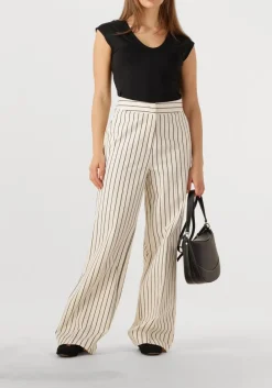 AAIKO pantalon sonja stripe co 570 gebroken wit New