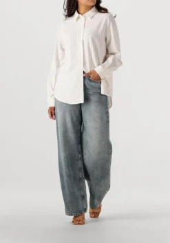 AIMEE THE LABEL blouses blaire stripe gebroken wit New