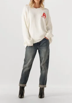 ALIX THE LABEL trui ladies knitted basic jumper gebroken wit