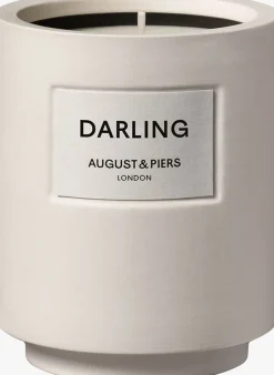 AUGUST & PIERS geurkaarsen darling 340gr - scented candle gebroken wit New