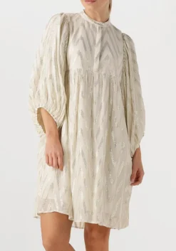 BRUUNS BAZAAR midi jurk sarina dress gebroken wit New