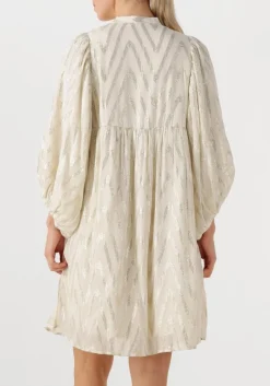 BRUUNS BAZAAR midi jurk sarina dress gebroken wit New