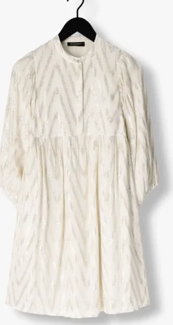 BRUUNS BAZAAR midi jurk sarina dress gebroken wit New