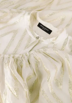 BRUUNS BAZAAR midi jurk sarina dress gebroken wit New