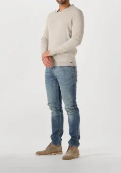 GENTILUOMO trui polo no button ls k2039-260 gebroken wit