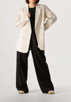 GESTUZ blazer elarahgz linen blazer gebroken wit New