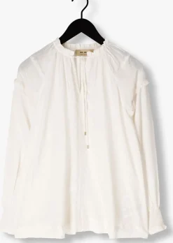 MOS MOSH blouses mmmarb sansa emb blouse gebroken wit New