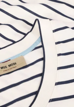 MOS MOSH t-shirt mmnani v-ss stripe tee gebroken wit Outlet