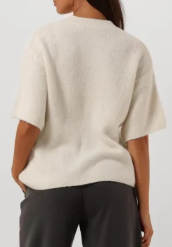 SECOND FEMALE trui wanda knit o-neck gebroken wit Outlet