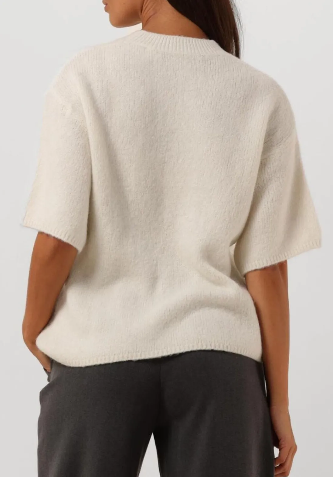 SECOND FEMALE trui wanda knit o-neck gebroken wit Outlet