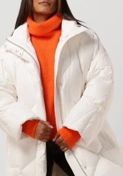 STAND STUDIO gewatteerde jas anissa coat gebroken wit New