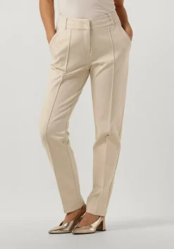 SUMMUM flared broek trousers punto milano gebroken wit Sale
