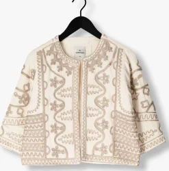 SUMMUM jack jacket tape embroidered gebroken wit New