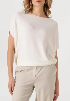 SUMMUM top oversized knitted top viscose blend knit gebroken wit